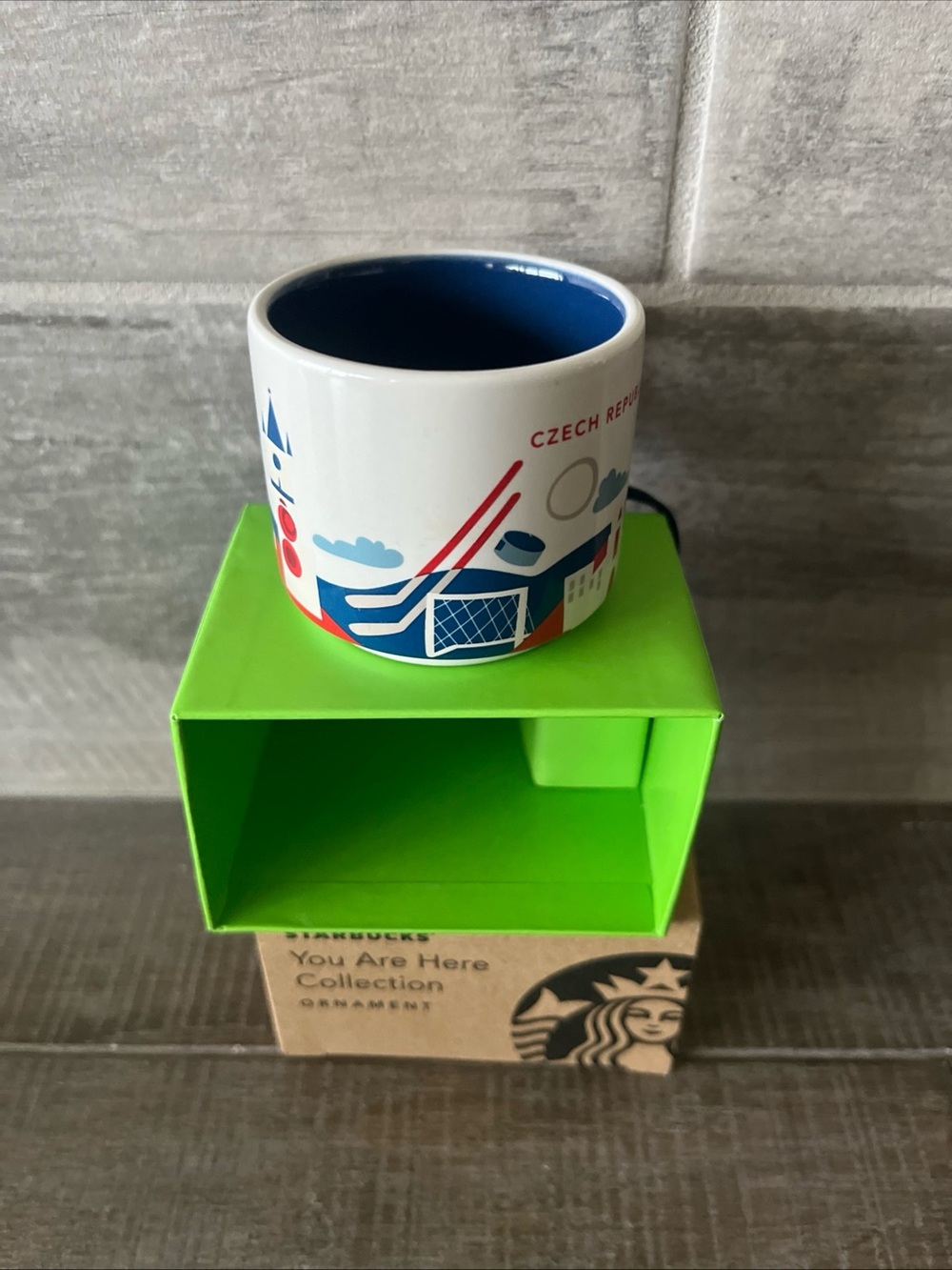 New Starbucks Czech Republic You Are Here 2 oz Demi Espresso Mug Ornament 2025 - Picture 4 of 8